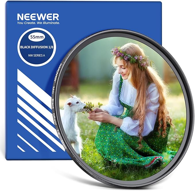 NEEWER 55mm Black Diffusion 1/8 Filter by Neewer