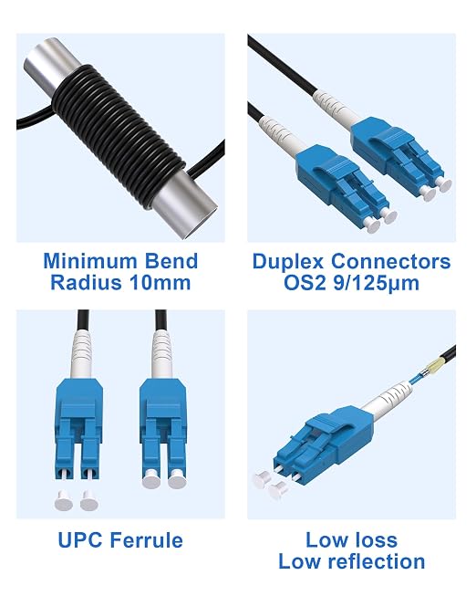 150M Uniboot LC to LC Single Mode Fiber Patch Cable，OS2 Outdoor Armored Fiber - Image 6