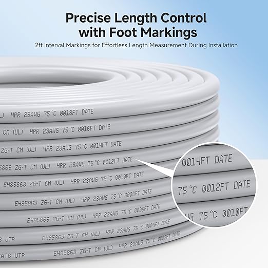 Cable Matters 10Gbps in-Wall Rated 23AWG Bare Copper Cat 6 Cable - 1000ft - Image 4