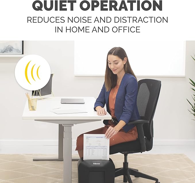 Fellowes LX41-DB 8-Sheet Micro-Cut Paper Shredder for Home Office