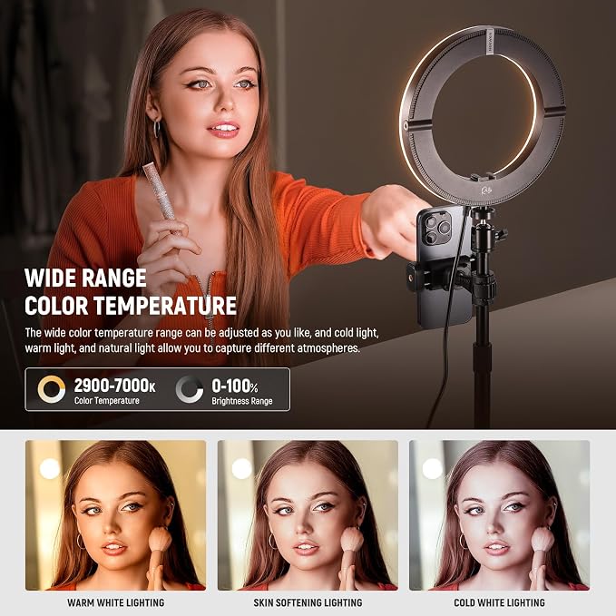 NEEWER 8" 18W High Power Desk Ring Light - Image 2