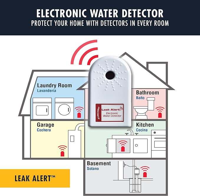 Zircon Leak Alert Electronic Water Leak Detector & Flood Sensor Alarm - Image 3
