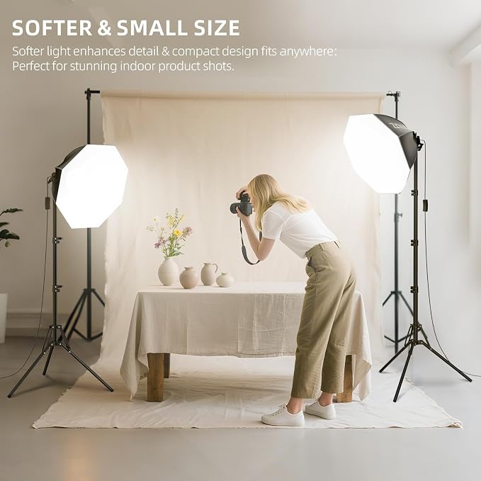 Professional Softbox Lighting Kit, Continuous Lighting - Image 5
