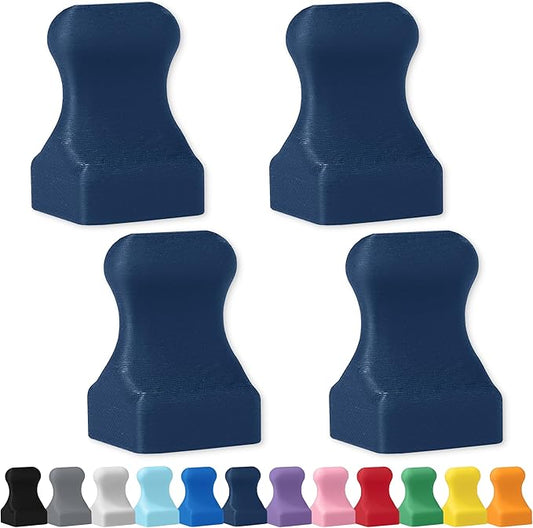 Glassboard Studio MiniPawn Magnet - Strong Neodymium Rare Earth Magnets for Fridge, Whiteboard, Locker & Magnetic Glassboards - Ideal for Crafting & Office Use - Strong Fridge Magnets (Navy Blue, 4)