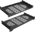 RIVECO 2 PCS 8” Rack Shelves for 19 inches Network Rack & Cabinets, 1U Rack by RIVECO