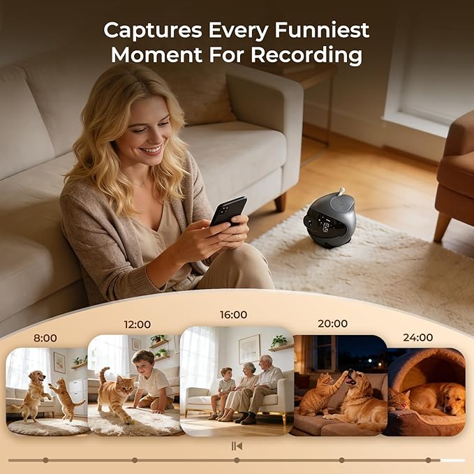 AEZ Robot Camera on Wheels 1080P Dual Lens, Indoor Movable Security Camera - Image 7