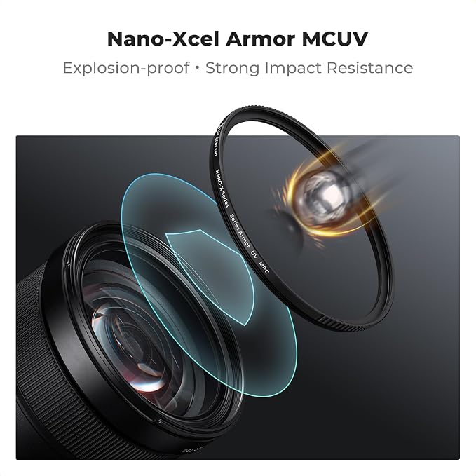 K&F CONCEPT 43mm Explosive-Proof MCUV Lens Protection Filter 28 Multi-Layer - Image 2