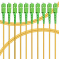 10Pack - 3m SC/APC to SC/APC Fiber Optic Internet Cable, Single Mode Patch Cable by Bangun
