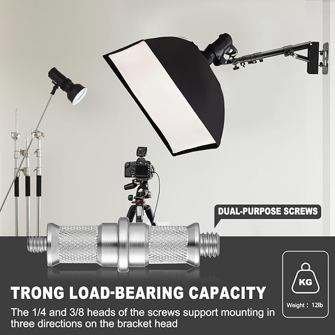 LOMTAP Ring Light Wall Mount Adjustable 45.7" Boom Arm Stand - Image 6