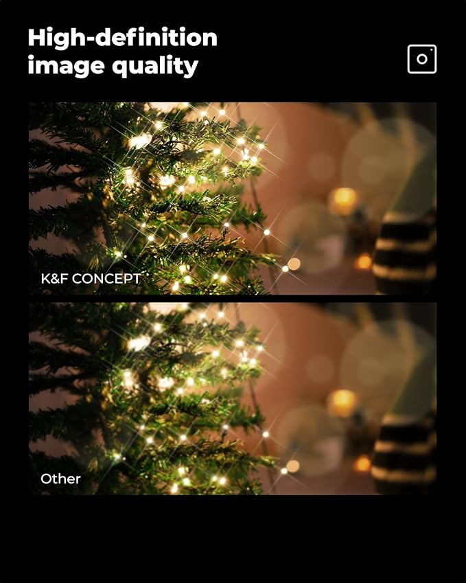 K&F CONCEPT 72mm Variable Short Line Star Lens Filter, Cross Screen Starburst - Image 6