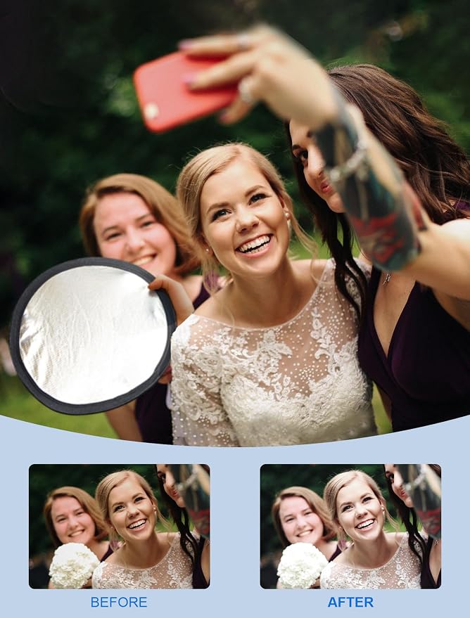 Selens 2 in 1 Foldable 17inch/45cm Light Reflector, Collapsible Disc - Image 5