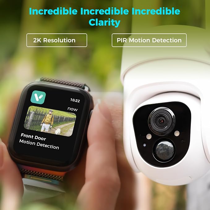 Sovmiku 3CQ4 192GB 2K AI Solar Security Camera Wireless Outdoor, Battery - Image 11