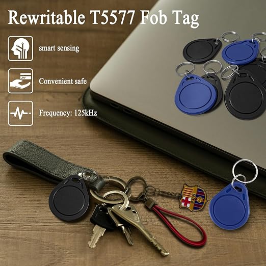 50pcs T5577 RFID Keyfobs 125kHz Writable T5577 Key Tags Proximity ID Card Token - Image 2