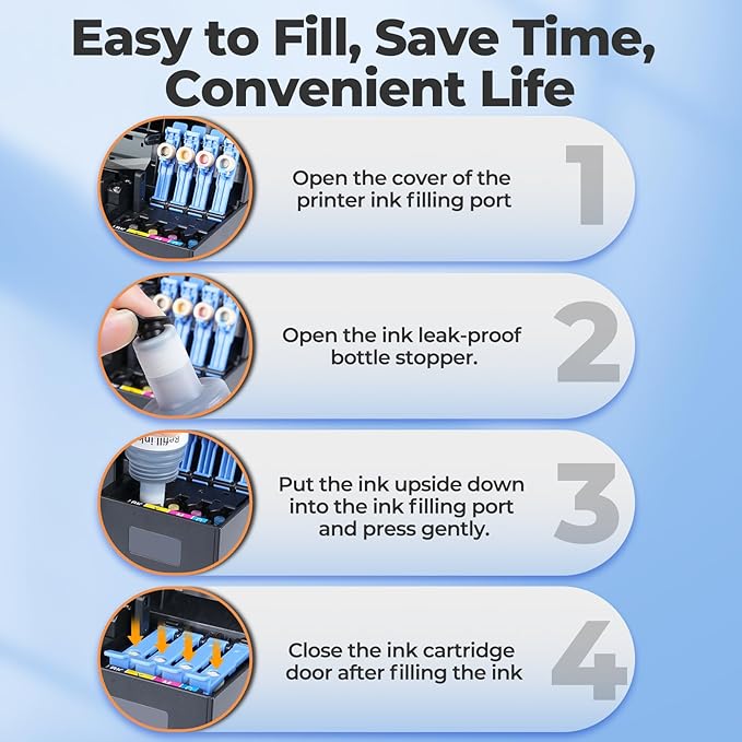 522 Black Ink Refill Bottles ET-2800 ET-4800 ET-2400 ET-2803 ET-2720 Replacement for T522 522 Ink Refill Bottles Black Use for Eco Tank ET-2400 ET-2720 ET-2800 ET-2803 ET-2840 ET-4800 ET-4810 Printers
