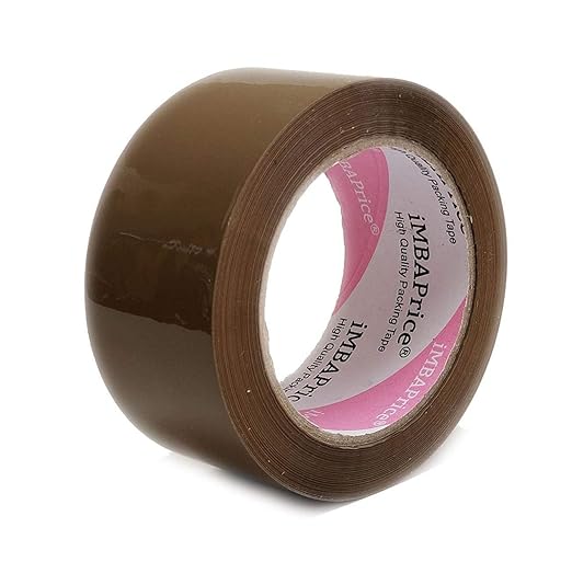 iMBAPrice 2-inches Brown Sealing Tape 6 Roll of 110 Yards (6X 330 Feet) Long 2" Wide Tan/Brown Color Shipping Packaging Tape