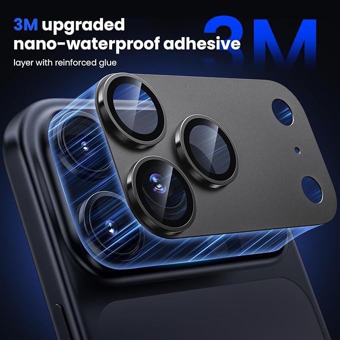 WSKEN for iPhone 17 Pro Camera Lens Protector, Metal Aluminum Alloy Tempered - Image 2
