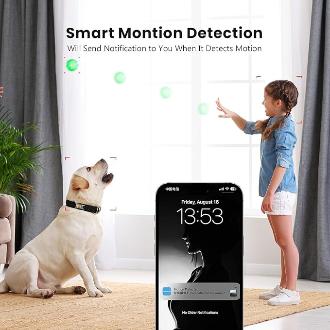 AMOROM Indoor Camera for Home Security 360°, 1080p Pet Cameras - Image 5