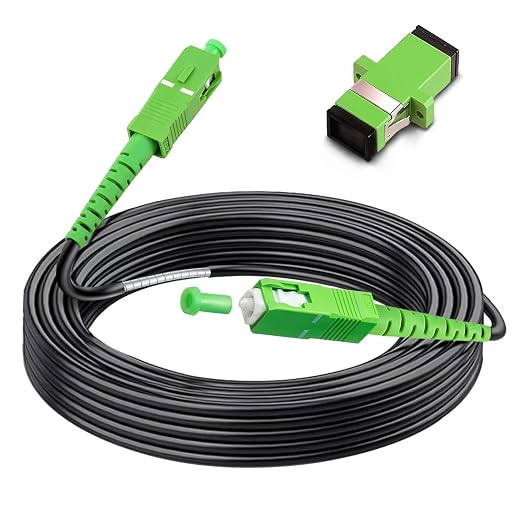 200 Meters Low Friction Outdoor Armored SC/APC to SC/APC Fiber Optic Internet by Bangun