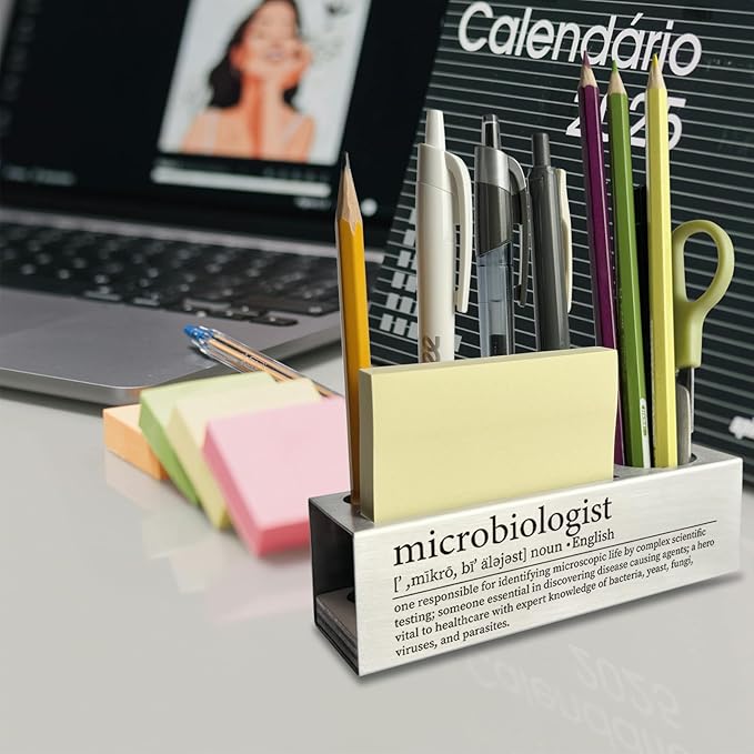 Microbiology Gifts for Women, Microbiologist Office Pen Holder, Microbiology Appreciation Thank You Gifts Pencil Holders WCC33