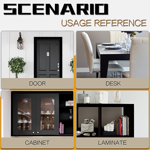 GSCIT Club Black Melamine Edge Banding, 1/2 inch x 25ft Edge Banding with Hot Melt Adhesive Pre-glued Cabinet Edge Banding Flexible Black Veneer Edging for Plywood