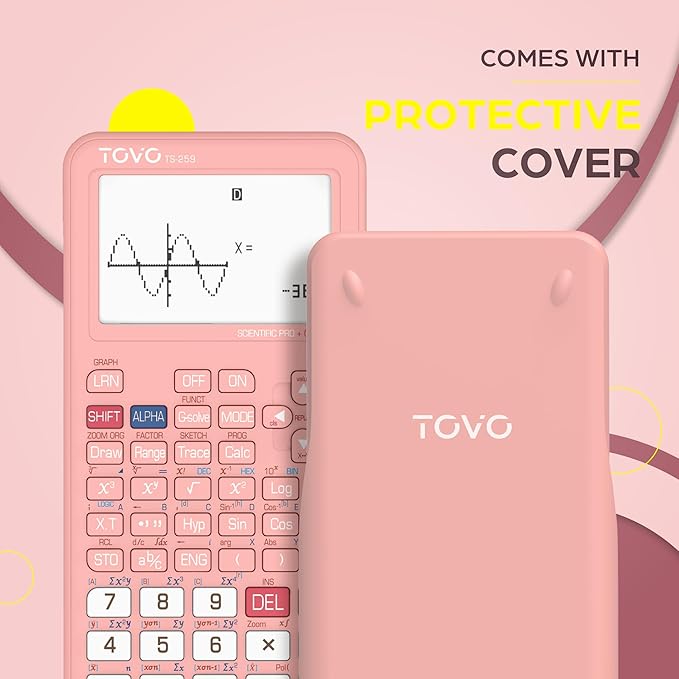 TOVO Scientific Calculator with Graphing Functions, Multiple Modes, 360 Functions, Large Screen, Intuitive Interface for Beginners, High School & Advanced Courses, TS-259 (Developed by CATIGA)