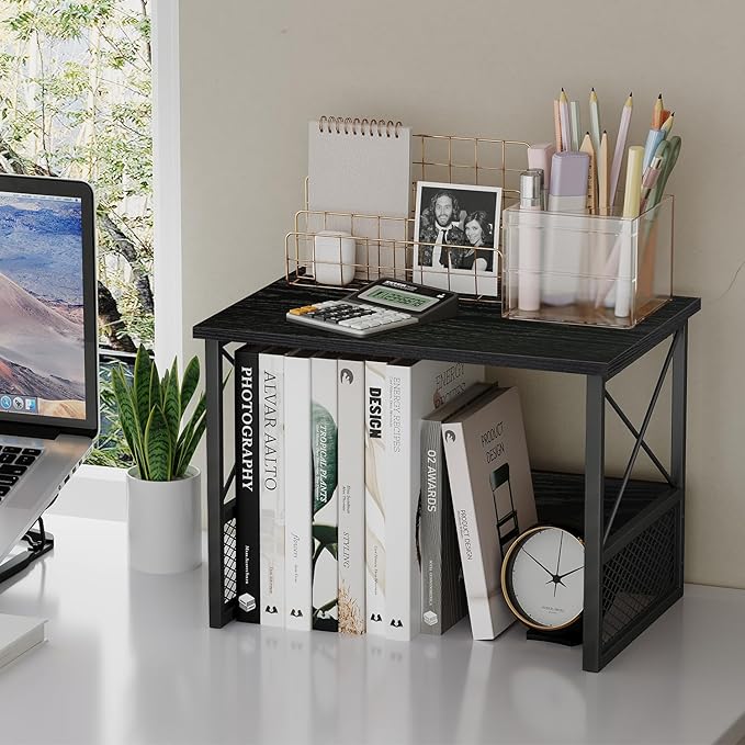 Printer Stand for Desk, Desktop Printer Stand Shelf Organzier for Home Office - Image 4