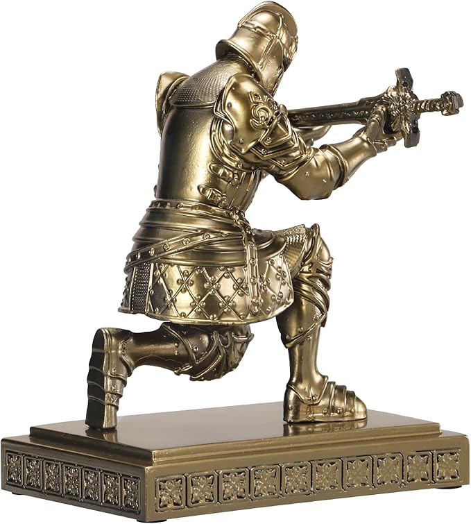 Medieval Knight Pen Holder Office Desk Decor Gifts for Men Father Husband Him Unique