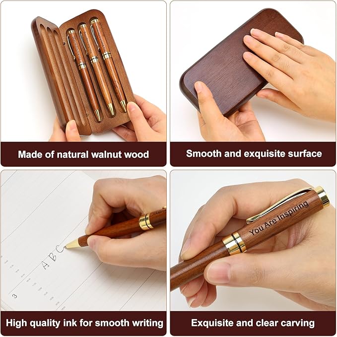 3 Pcs Cool Pens with Box, Thank You Gift for Women Coworkers Teachers Appreciation Gifts Mentor Daycare Teacher Gift Leaders Lady Difference Maker Gifts Christmas Employee Presents Fancy Pen Set