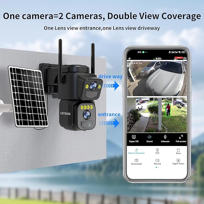 LETSCEE Security Cameras Outdoor WiFi, 5G/2.4G Cameras - Image 3