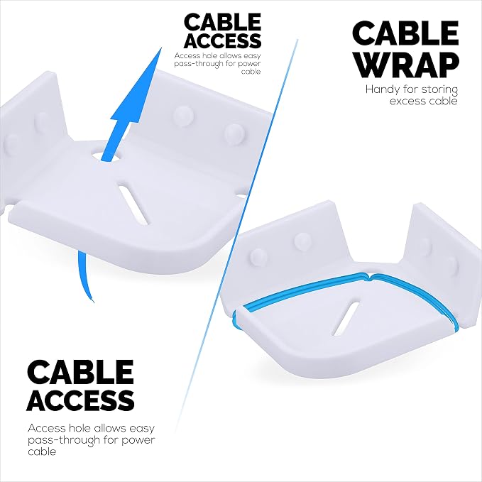 BRAINWAVZ Drill Free Tilted Corner Wall Mount Small Shelf - Image 6