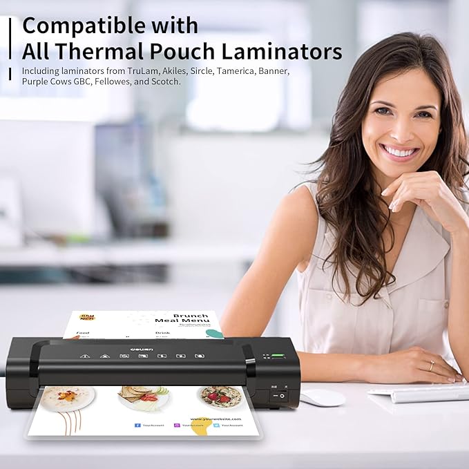 3 Mil Laminating Sheets 1500 Packs, Thermal Laminating Pouches Holds 8.5" x 11" Sheets, Clear Laminator Plastic Paper 9 x 11.5 Inches - Rounded Corner Letter Size