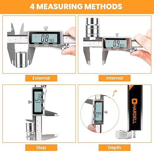 HARDELL Digital Caliper 12 Inch, Rechargeable All Metal Electronic Micrometer - Image 7