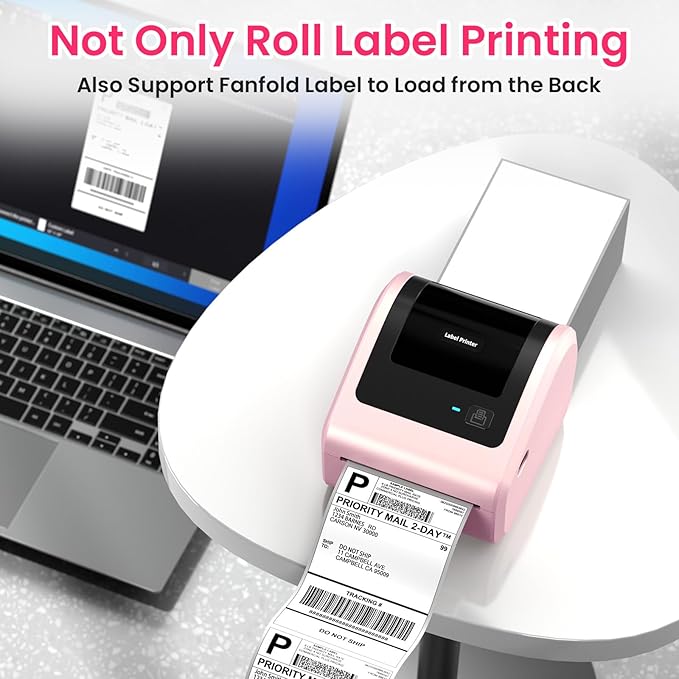 Bluetooth Thermal Label Printer 4x6 - D450BT Shipping Label Printer for Small Business, Shipping Packages, Office, Home, Compatible with Ebay, USPS, Shopify, Amazon