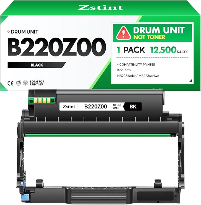 B220Z00 Imaging Unit (Not Toner) High Yield 1-Pack Replacement for Lexmark B220Z00 Drum Unit Compatible with Lexmark B2236 MB2236 B2236dw MB2236adwe MB2236adw Laser Printer Ink All-in-One 12,500 Pages