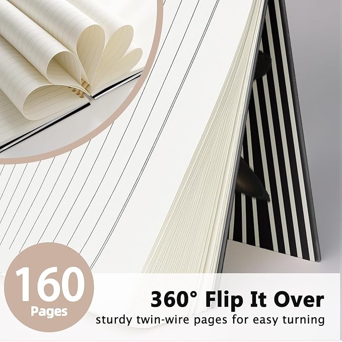 Funny Black Cat Notebook Journal, Cat Lover Gifts for Women Men, Funny Peeking Spiral Notebook for Work, Black Cat Gifts for Girls, Cat Notepad 5.5x8.3 Inch