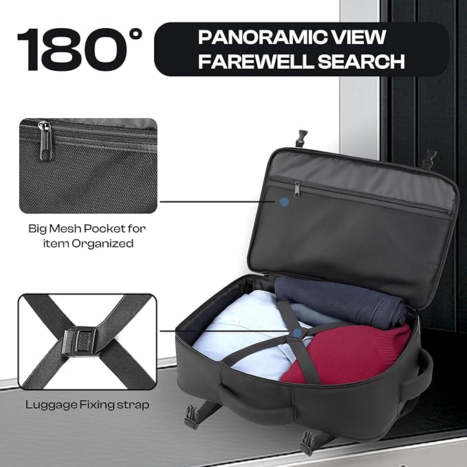 Carry on Backpack for 1-10 Days Trips, Extra Large 40L-50L Travel Backpack TSA - Image 5