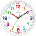 Roymnie Wall Clock for Kids Learning to Tell Time Non Ticking Battery Operated by Unknown