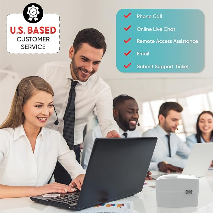 2054K Shipping Label Printer with USB & Wireless Connectivity – Compatible with iOS, Android, Windows, macOS, and ChromeOS for 4x6 Direct Thermal Labels