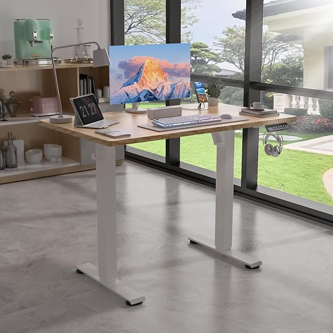 40 * 24 Electric Standing Desk, Adjustable Height Sit Stand Up Desk, Motorized Home Office Computer Gaming Workstation Desk