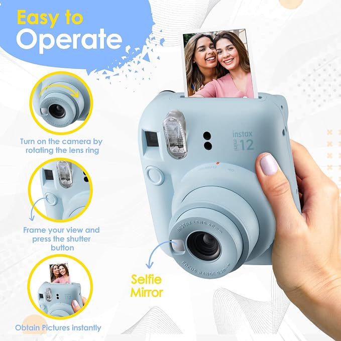 Fujifilm Instax Mini 12 Instant Camera Lilac Purple and Fuji Film Value Pack - Image 4