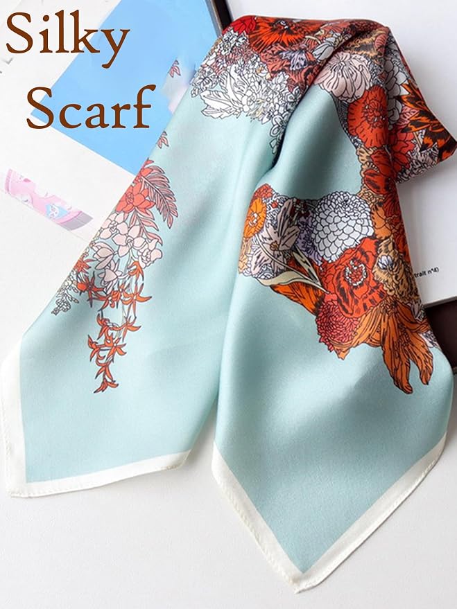 Silky Scarf for Women Lightweight Satin Bandanas Neck Hair Wrap For Sleeping - Image 6