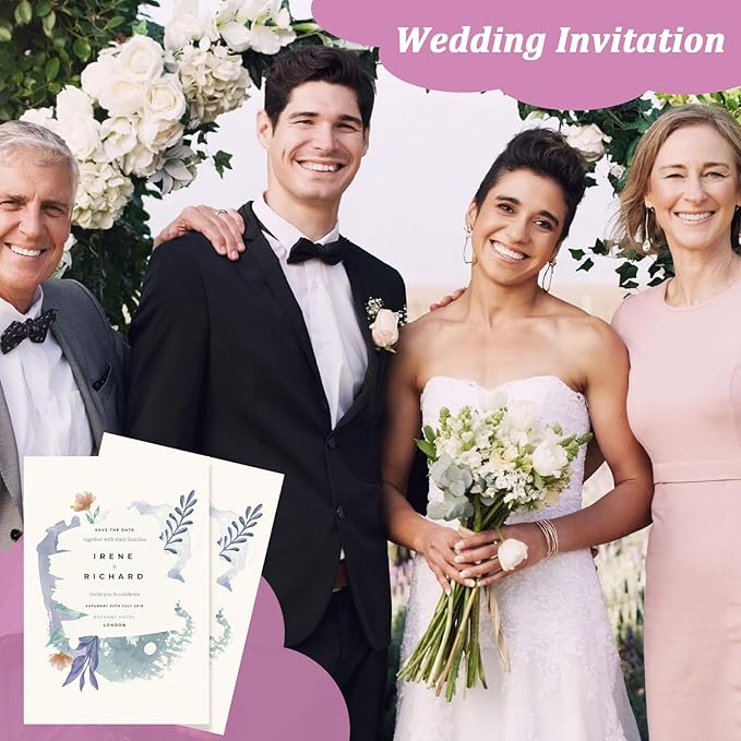 200 Sheets Linen Cardstock 5 x 7 Invitation Cardstock Heavy Weight Printer Paper 92lb 250GSM Index Cards for Printer Cover Postcards Blank Note Greeting