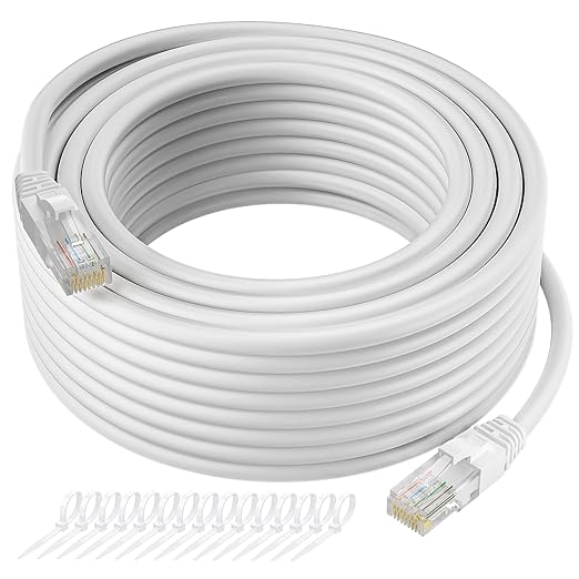 Cat5e Ethernet Cable 35 FT, Long Cat 5e Internet Cable, Standard RJ45 Connector by Kxable