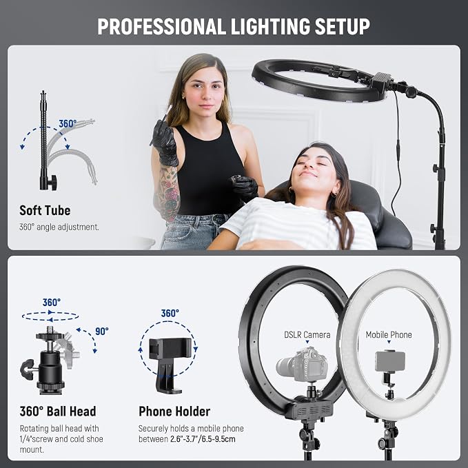 NEEWER Ring Light 18inch Kit: 55W 5600K Professional LED - Image 7