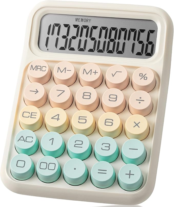 Mr. Pen- Mechanical Switch Calculator, 12 Digit Large LCD Display, Colorful by MrPen