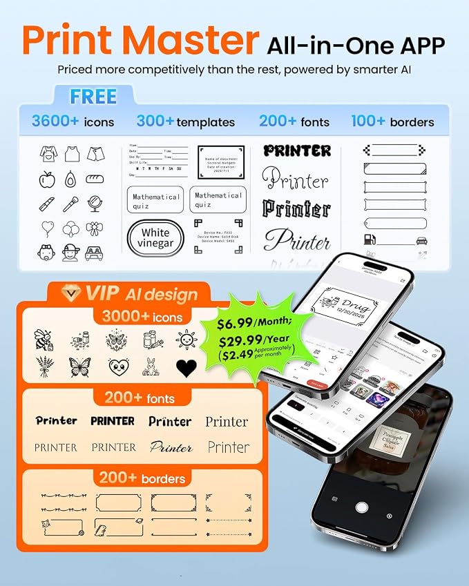 Ponek Label Maker, M100 Address Label Printer, Versatile App - Image 9