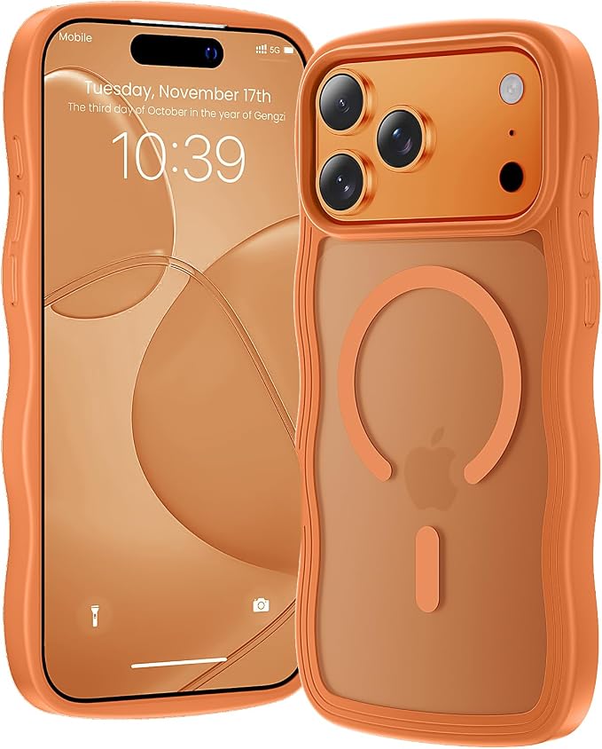 toushion for iPhone 17 Pro Max Case Cute Orange, Fits MagSafe, Matte Skin by Unknown