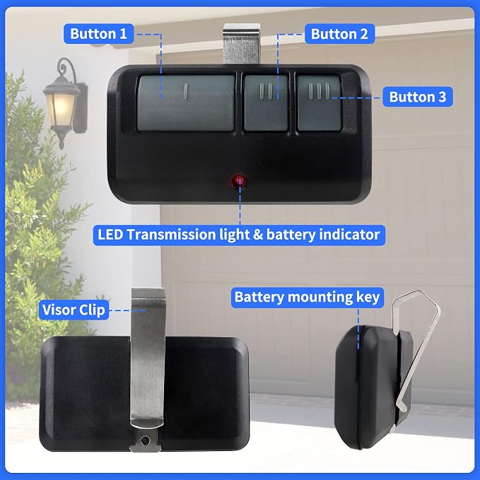 893MAX Garage Door Opener Remote, - Image 6