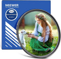 NEEWER 49mm Black Diffusion 1/8 Filter Soft Dreamy Cinematic Effect Filter by Neewer
