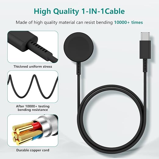2Pack for Apple Watch Charger Cable, Magnetic Fast Charger to USB-C Cable 3FT - Image 3